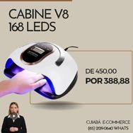 Cabine Blueque V8 Digital Seca Gel Uv e Led 168w Potente