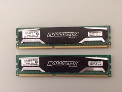 1 Par de Memorias Ballistix Sport 8gb Ddr3 1600 Udimm (bls8g3d1609ds1s00)