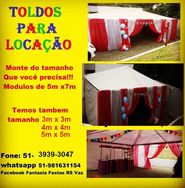 Toldos Locação de Vários Tamanhos