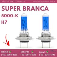 Lâmpada Super Branca Automotiva H7 55w 12v 5000k Multilaser Automotivo