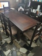 Conjunto Mesa Jantar Madeira Macica com 6 Cadeiras