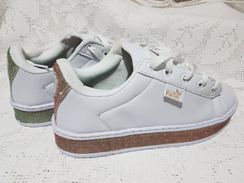 Tenis Rihanna Puma Couro Branco Glitter