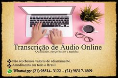 Serviços de Transcrição de áudio R$ 70,00