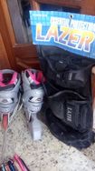 Patins Rosa e Cinza + Kit Protetor