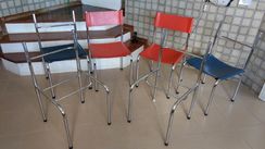 Cadeiras de Metal (aço) Tubular Cromado com Assentos e Encosto Que Imi