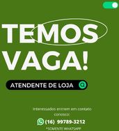 Vaga para Atendente de Loja