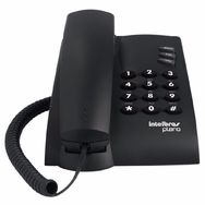 Telefone com Fio Preto Pleno Intelbras para Mesa / Parede