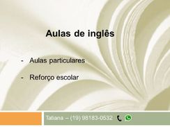 Aulas de Inglês