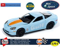 Auto World 2011 Corvette Z06 Azul Claro Gulf Oil Racer 1/64