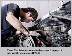 Curso Mecânico de Automóvel Onde Você Só Pagará pelo Certificado Apenas R 97,00