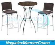 Conjunto de Mesa Alta Bar Helena, Montagem e Frete Grátis*