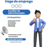 Vaga para Auxiliar de Administração