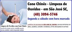 Limpeza de Ouvidos em São José SC com Cone Chinês, Cone Hindu