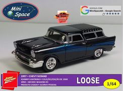 Johnny Lightning 1957 Chevy Nomad Preto 1/64 - Loose