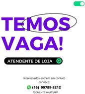 Vaga para Atendente de Loja