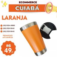 Copo Termico Laranja para Beber Refrigerante