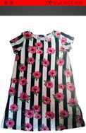 Vestido Infantil Listrado Floral 5 Anos Chicco