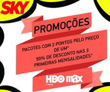 Pacotes Sky com 50% de Descontos nos 3 Primeiros Meses