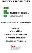 Apostila Digital para o Vestibular dos Cursos Téc. Integrados do Ifrs