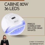 Cabine 80w com 36 Leds Sun X5 Plus Estufa Pra Secar Gel