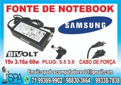 Fonte Carregador Notebook Samsung