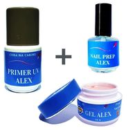 Gel Alex + Top Coat + Primer Uv Barato Alex Imports MT