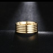 Alianças 6mm Camadas Banhado a Ouro 18 K