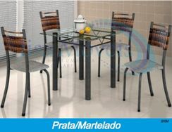 Conjunto de Mesa Tubular Milenium, Montagem e Frete Grátis*