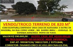 Terreno no Iririu de 820 m2