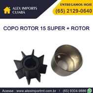 Bomba de Agua Mercury Copo Rotor 15 Super + Rotor