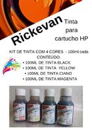 Tintas: Kit - 4 X 100ml - para Recarga de Cartucho Hp