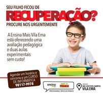 Reforço Escolar de Português, Matemática, Inglês e Informática