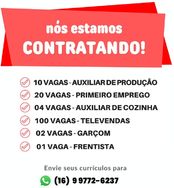 4 Vagas para Auxiliar de Cozinha