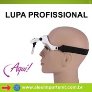 Lupa Cabeça Oculos Profissional Aumento Estetica Leitura Luz Cilios