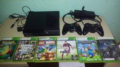 XBOX 360 + 02 Controles + 06 Jogos Originais (pouco Uso)