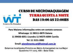 Curso de Necromaquiagem na Wt Centro de Estudos