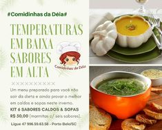 Caldos & Sopas Sabor em Alta e Quentinho Neste Inverno