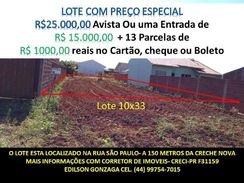 Lote em Promoção em São Carlos do Ivaí