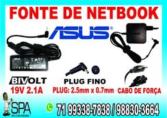 Carregador Asus 19v 2.1a 40w Plug Fino 2.5mm X 0.7mm em Salvador BA