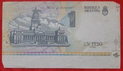 Cédula Erro Corte Argentina 1 Peso Convertible Primer Diseño 1993