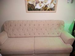 Sofa de 4lugares Cor Gelo de Pano