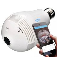 Lâmpada Espiã Câmera Ip Led Wifi Hd Panorâmica 360º Celular