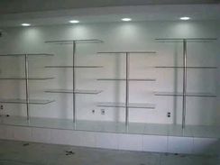 Prateleiras de Vidro com Aço Inox