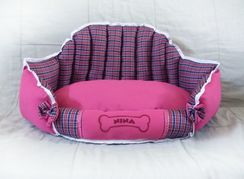 Cama Pet (sofá Pet Rosa C Xadrez)