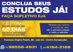 Ensino Medio Rapido em Carapicuiba