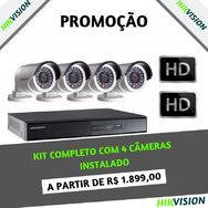 Kit Completo com 4 Câmeras Instalado