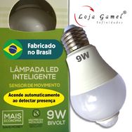 Lâmpada Led Inteligente com Sensor de Movimento