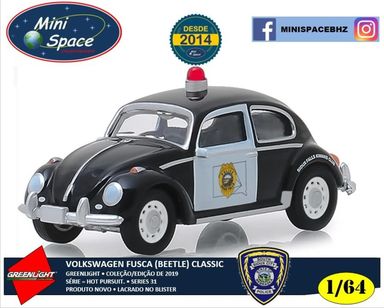 Greenlight Clássico Volkswagen Fusca (beetle) Polícia 1/64
