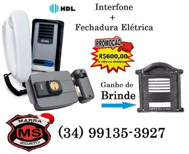 Interfone + Fechadura Eletrônica + Brinde