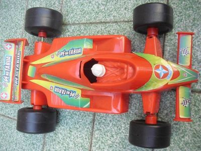 Carrinho Pé na Tábua da Estrela Brinquedo Antigo F1 Carro Toy Ferrari